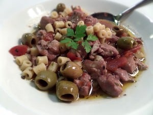 Rustic Italian Chicken and Green Olive Stew - Hunter Stew - craftycookingmama.com