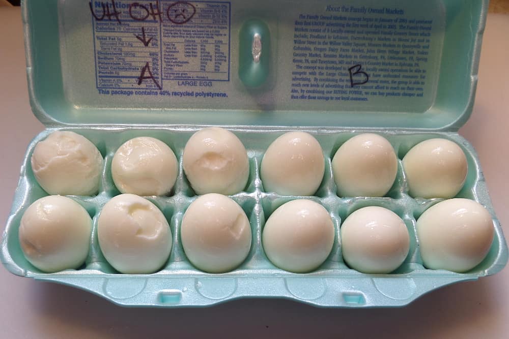 Perfectly cooked and easy to peel hard boiled eggs