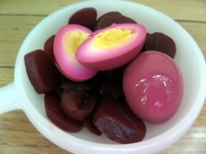 Red Beet Pickled Amish Hard Boiled Eggs