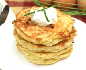 Perfectly Simple & Delicious Egg and Cheese Pancakes | Savory Pancakes | Quick, Easy, Different Egg Breakfast | craftycookingmama.com