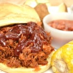#VivaLaMorena | Fall Apart Pulled Pork Roast Sandwiches with Homemade Chipotle Pepper Barbeque Sauce | craftycookingmama.com