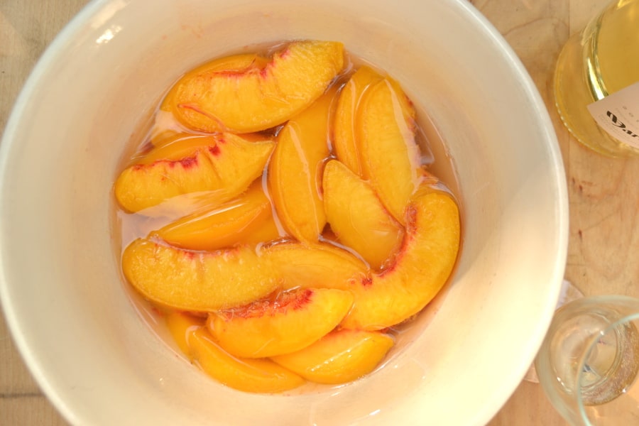 Kauffman's Fruit Farm Gift Box - Mix 'n Match Homegrown Fruit | Fresh Apples & Peaches | Fresh Peaches in Dry White Wine | Macerated Peaches in White Wine | craftycookingmama.com
