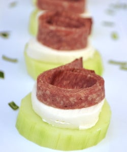 Cream Cheese & Lebanon Bologna Cucumber Hors d'oeuvre | A simple PA Dutch favorite fancied up | Quick and delicious snack or appetizer | www.craftycookingmama.com
