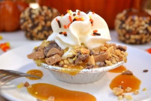 Mini Candy Caramel Apple Cheesecake | No Bake - Quick & Easy | Made with Greek Yogurt | Inspired by Fall Flavors | craftycookingmama.com | #effortlesspies