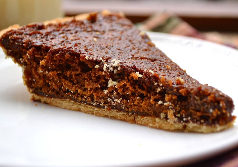 Molasses Pie - a simple PA Dutch pie | Similar to a shoofly pie | Chewy, sweet, unique - delicious | www.craftycookingmama.com