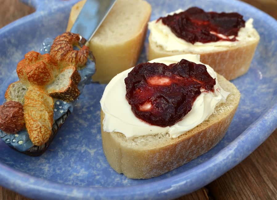 Cranberry Butter (jam) made in the crockpot | Creamy & smooth - bright, bold, sweet & tart | Delicious condiment | www.craftycookingmama.com