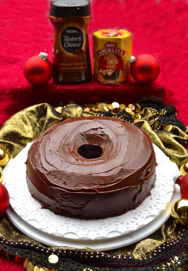 Mexican Chocolate Cake & Ganache Made with Abuelita | Chocolate, Coffee, Cinnamon & Vanilla | Rich, Moist, Flavorful & Delicious | www.craftycookingmama.com