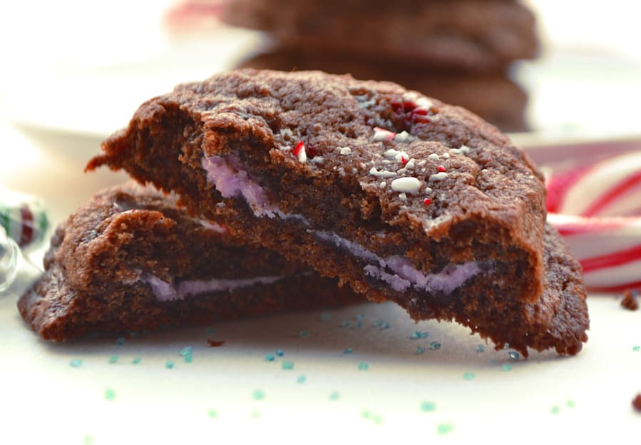 Chewy Chocolate Peppermint Pattie Cookies | Chocolate Cookies with a Creamy Cool Mint Center | A Great Christmas or Anytime Cookie | www.craftycookingmama.com