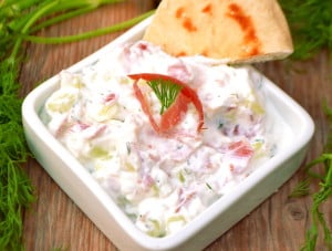 Greek Gyro Dip | Use Knauss Dried Beef Instead of Shaved Lamb | Who doesn't love a gyro drenched in tzhaki sauce? A simple & authentic tasting recipe | www.craftycookingmama.com