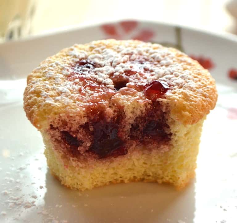 Jam Filled Spongecake Cupcakes Crafty Cooking Mama