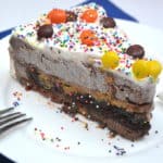 Chocolate Peanut Butter Ice Cream Cake | www.craftycookingmama.com