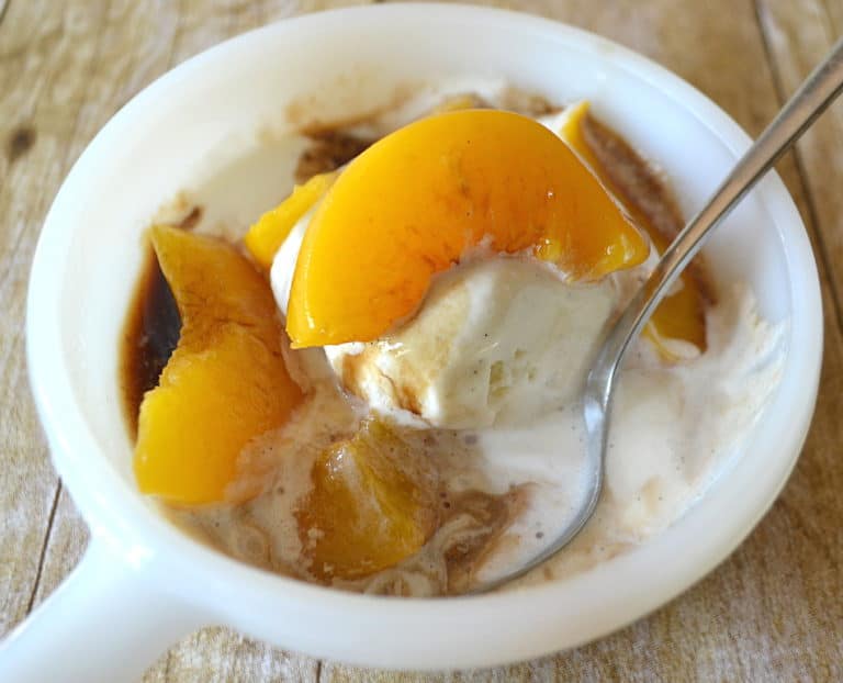Canned Peaches Dessert - Crafty Cooking Mama