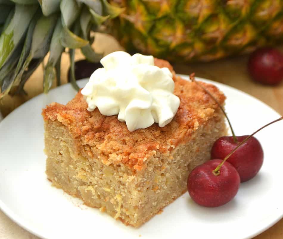 A simple, delicious & moist Pineapple Crumb Coffee Cake. Easy, everyday baking. Almost a lazy pineapple upside down cake | www.craftycookingmama.com