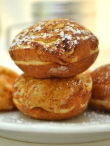 Ebelskivers - A Danish pancake bite filled with jams or chocolate chips - Wonderful treat for breakfast or dessert | www.craftycookingmama.com