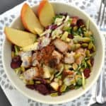 Kale Salad with Roasted Pork Belly | www.craftycookingmama.com