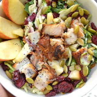 Kale Salad with Roasted Crispy Pork Belly | www.craftycookingmama.com