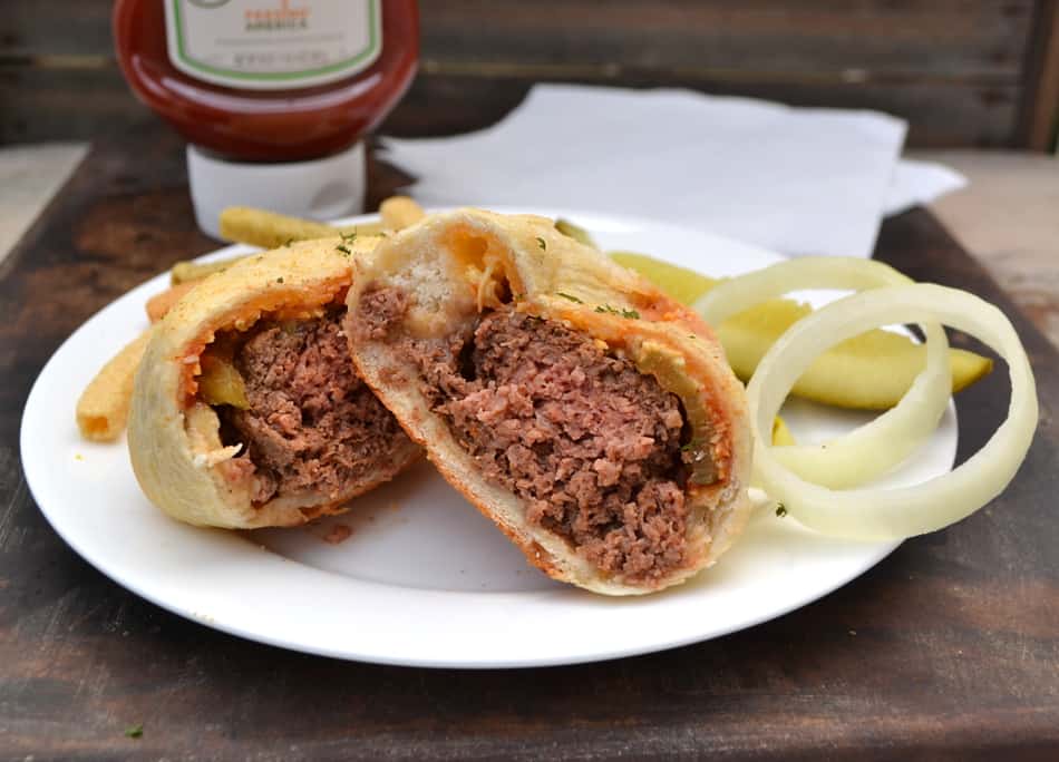 Pizza Burgers AKA Mini Cheeseburger Stromboli | Fun, easy & delicious | www.craftycookingmama.com