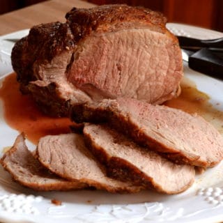 Quick Pork Roast cooked at high temperature & Salt Crusted Boiled Baby Potatoes | www.craftycookingmama.com