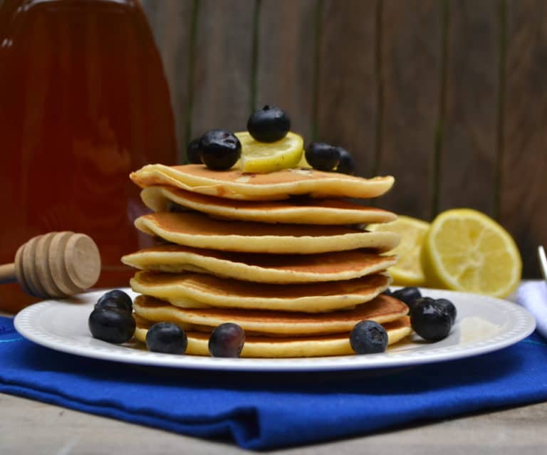 Blueberry & Lemon Olive Oil Pancakes Crafty Cooking Mama