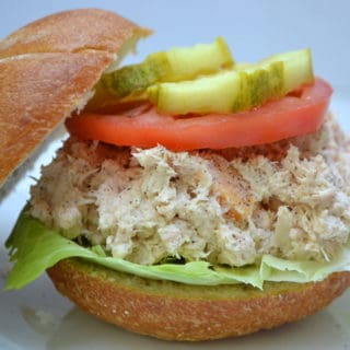Chunky Cheesy Tuna Salad | Makes a great sandwich or dip | www.craftycookingmama.com