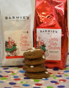 Santa’s White Christmas® from Barnie’s Coffee & Chocolate Chip Mint Cookies | www.craftycookingmama.com
