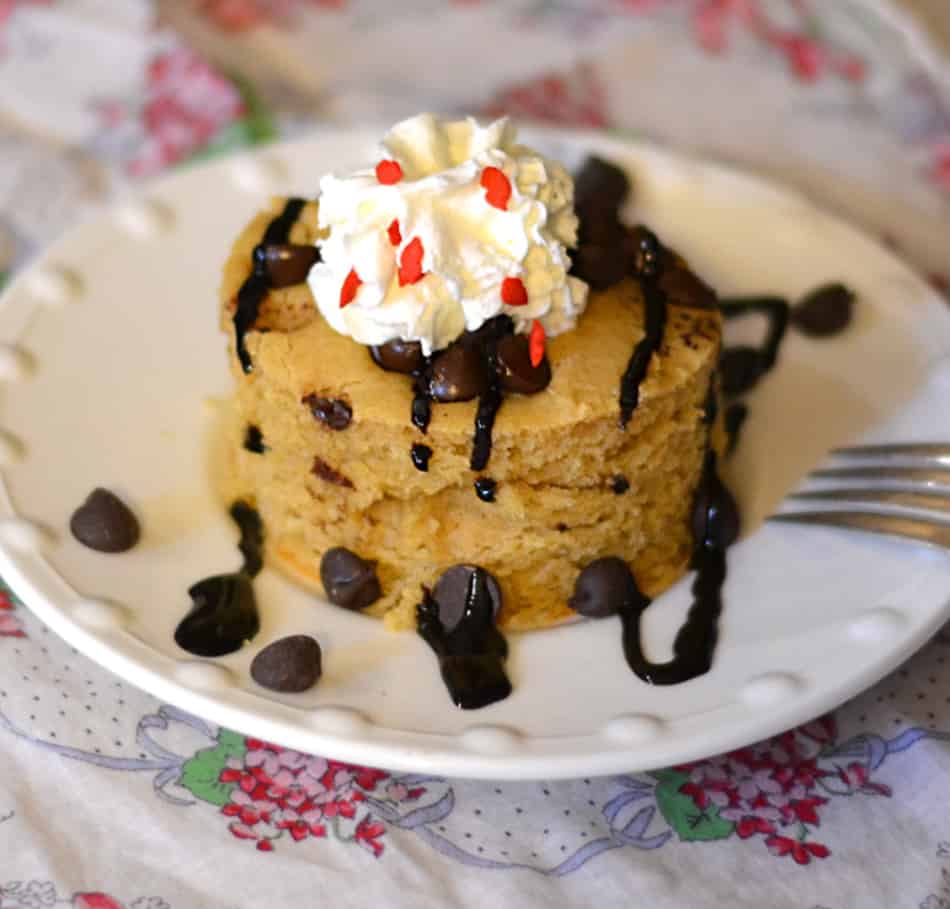Soft, fluffy & tender - Oven Baked Peanut Butter Chocolate Chip Sheet Pan Pancakes | Simple to mix up, bake & clean up | www.craftycookingmama.com