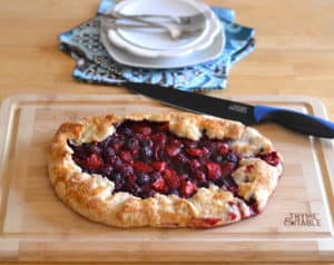 Mixed Berry Galette made with strawberry, blueberry & blackberry. It's rustic, beautiful, delicious and so simple to make | www.craftycookingmama.com