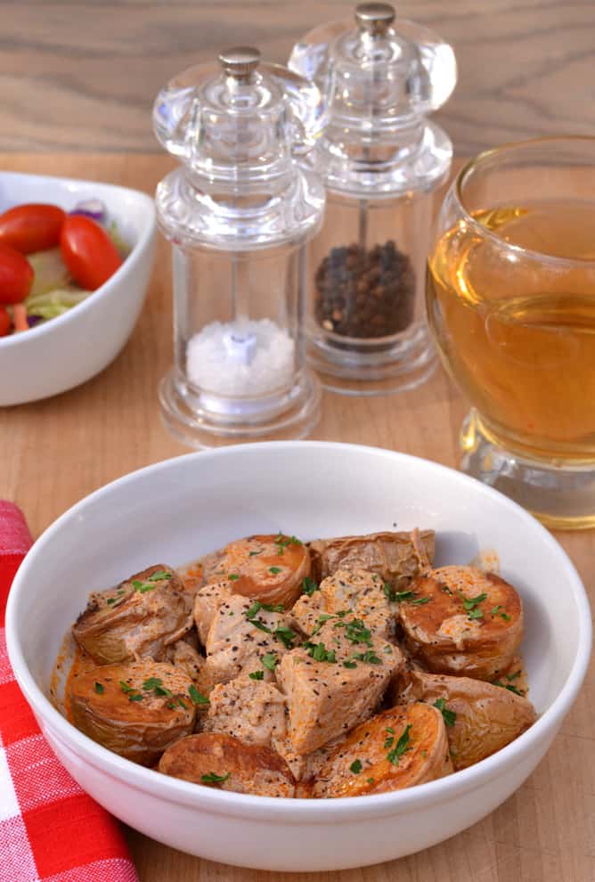 Hungarian Pork Paprikash | Tender Pork Chunks in a Rich, Creamy, Flavorful Sauce | www.craftycookingmama.com
