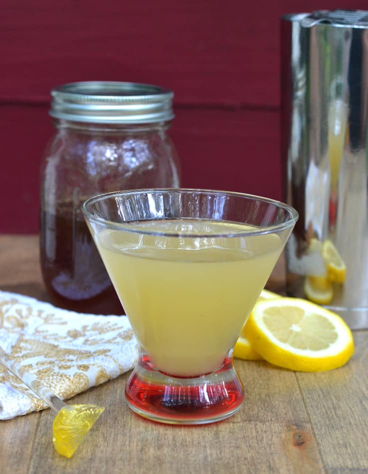 This honey martini is a sweet & simple cocktail. Sweetened by raw honey and balanced with fresh lemon juice - it's the cocktail for all honey lovers!