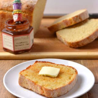 English Muffin Bread - Slice of English Muffin Bread with Butter