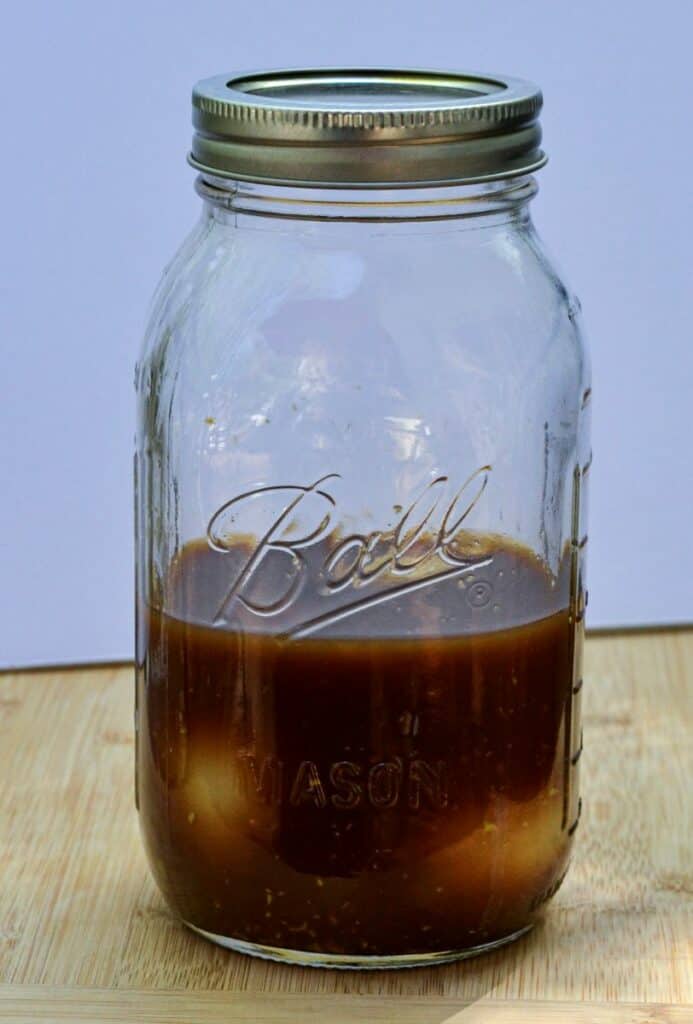 Eggs in Mason Jar With Soy Sauce Mixture
